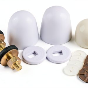 Toilet Floor Bolts Hibbent Brass Plated Round Set-0