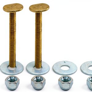 Closet Bolt EZ-FLO Nickel Hex Brass 1-4 Inch-0