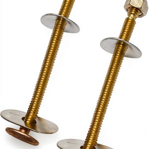 Plumb Pak Toilet Floor Bolts Brass Round Head 3.5 Inch-0