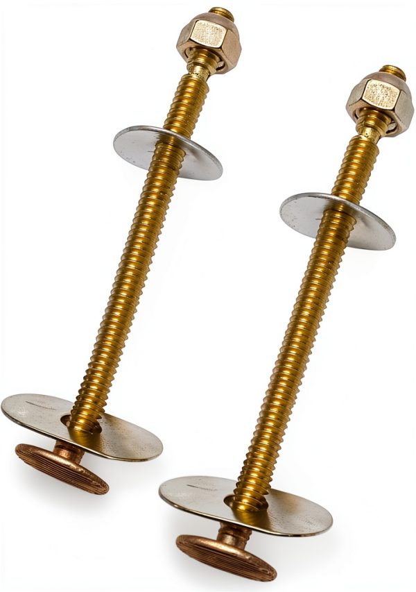 Plumb Pak Toilet Floor Bolts Brass Round Head 3.5 Inch-0