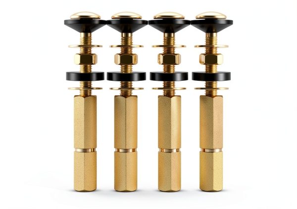 Hotop Toilet Tank Bolts Stainless Steel Brass Kit 4 Pack-0