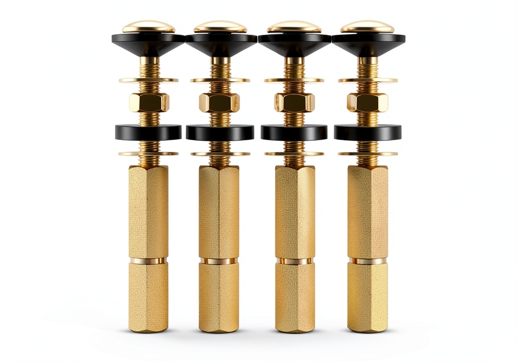 Hotop toilet tank bolt kit components displayed on a clean surface