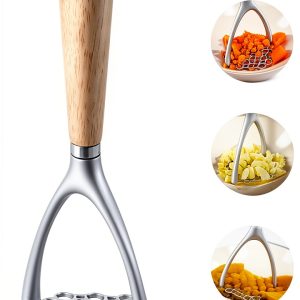 Potato Ricer Wood Handle Aluminum Alloy Kitchen Tool-0