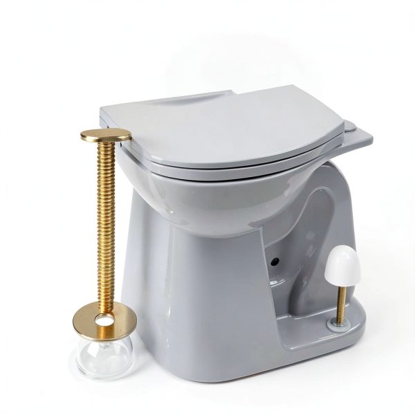 FdcZeyxior Toilet Bolt Kit Brass Stainless Steel Universal-4