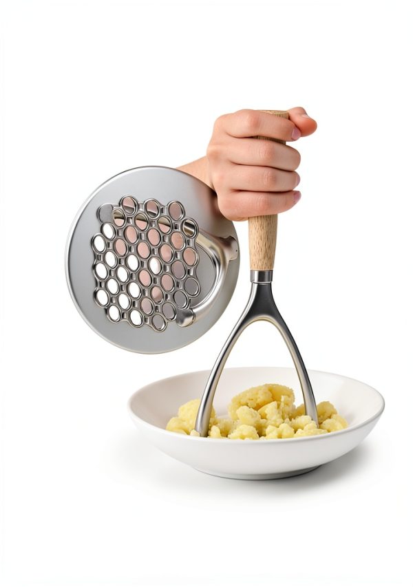 Potato Ricer Wood Handle Aluminum Alloy Kitchen Tool-1