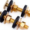 Toilet Floor Bolts Hibbent Brass Plated Round Set-2