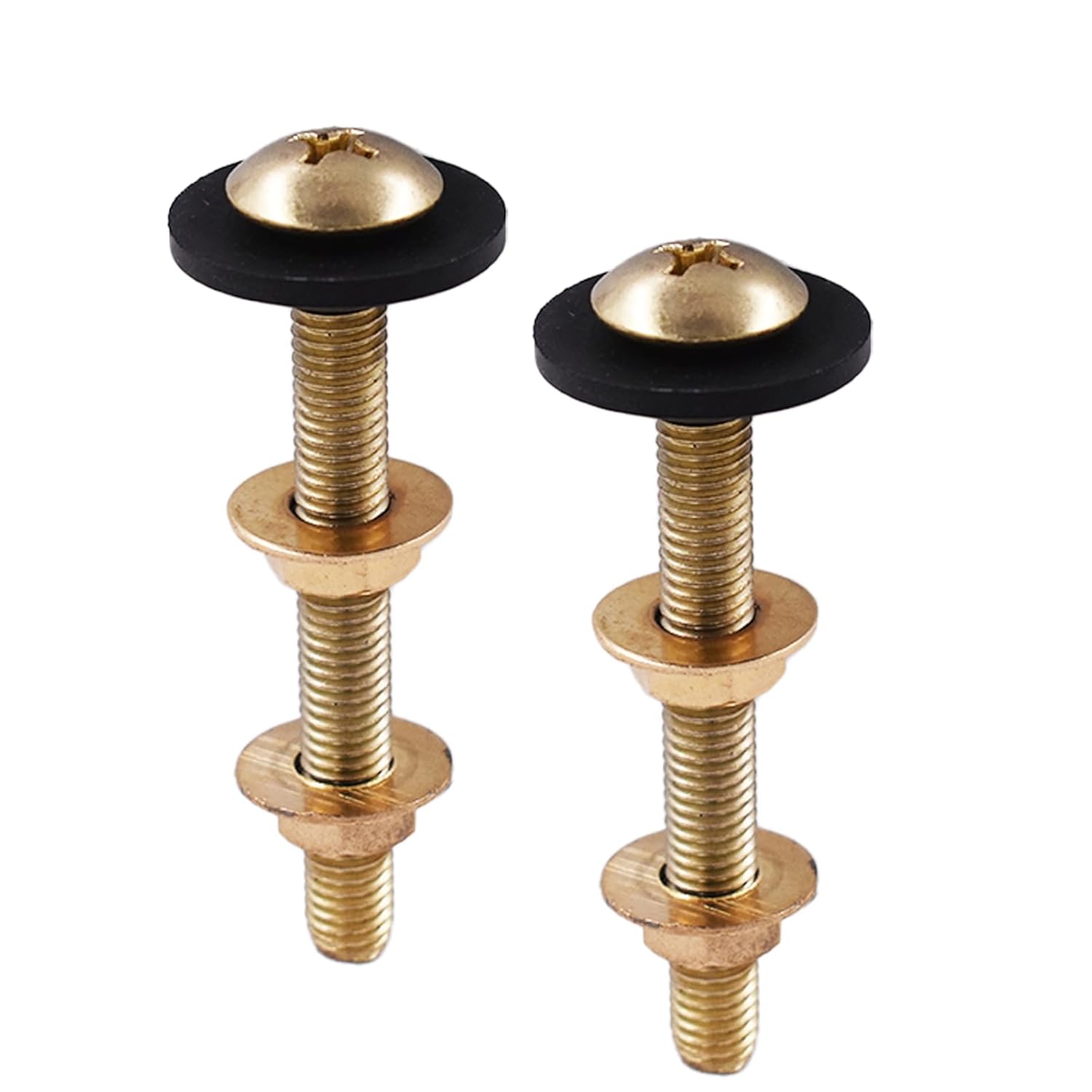 Anglepingping toilet tank bolts with stainless steel and rubber components