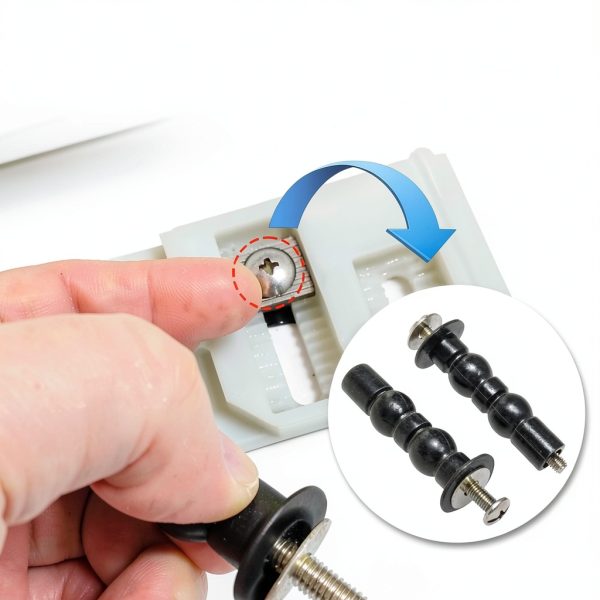 Toilet Seat Bolts Rasaech Top Mount Nickel Set-4