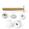 FdcZeyxior Toilet Bolt Kit Brass Stainless Steel Universal-1