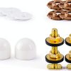Toilet Floor Bolts Hibbent Brass Plated Round Set-3
