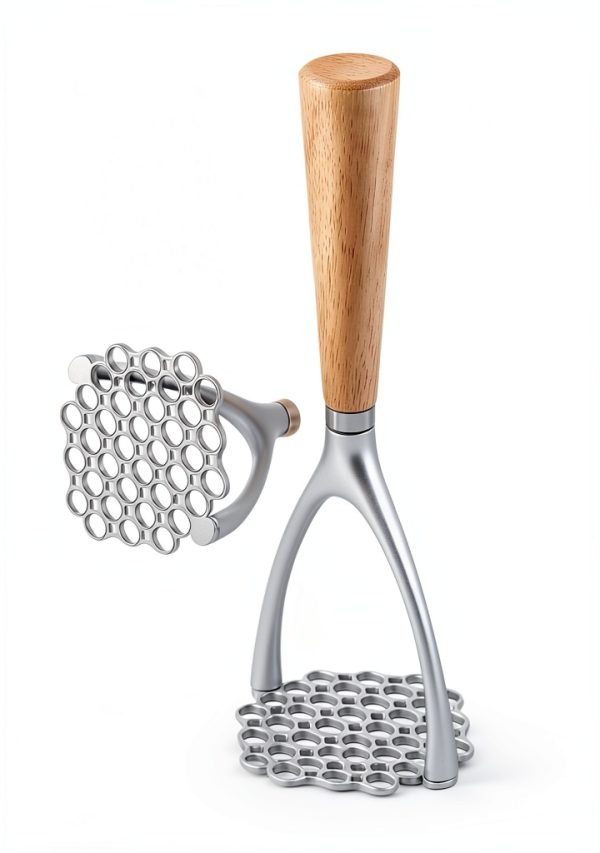Potato Ricer Wood Handle Aluminum Alloy Kitchen Tool-3