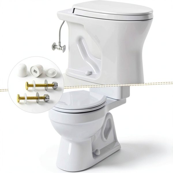 FdcZeyxior Toilet Bolt Kit Brass Stainless Steel Universal-5