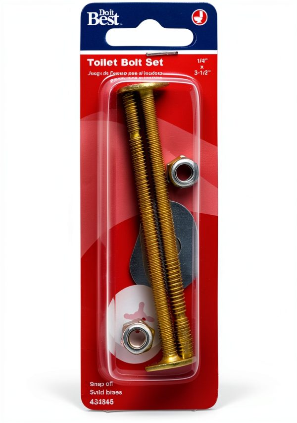 Plumb Pak Toilet Floor Bolts Brass Round Head 3.5 Inch-1