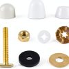 Toilet Floor Bolts Hibbent Brass Plated Round Set-1
