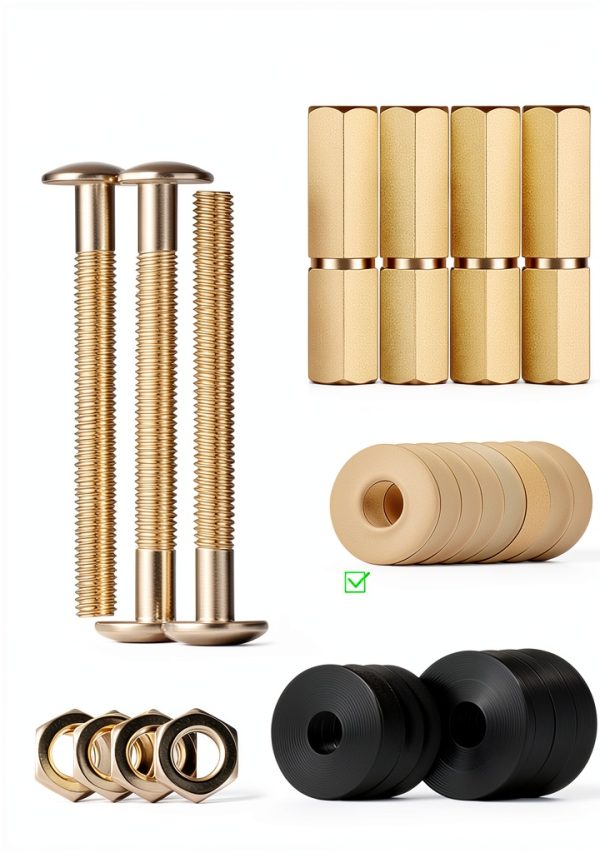 Hotop Toilet Tank Bolts Stainless Steel Brass Kit 4 Pack-1
