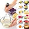 Potato Masher MUJINON Black Stainless Ergonomic-4