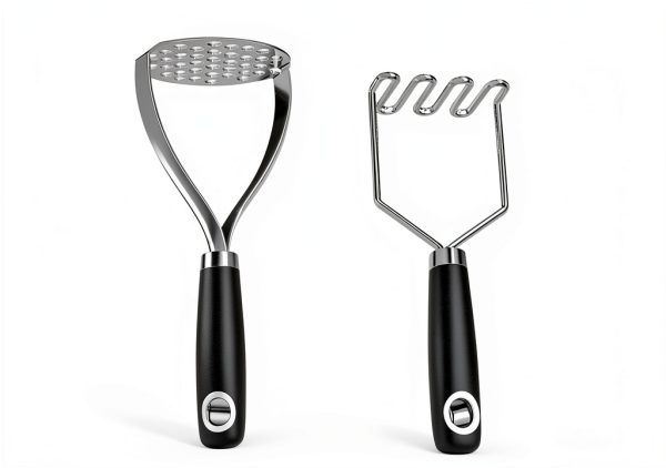 Potato Masher MUJINON Black Stainless Ergonomic-3