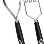Potato Masher MUJINON Black Stainless Ergonomic-0