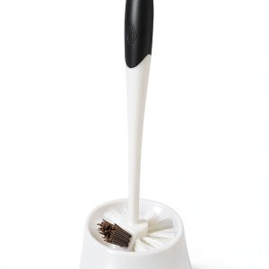 Clorox Under-Rim Toilet Brush with Corner Caddy – White, 16x5x5.5in-0